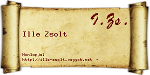 Ille Zsolt névjegykártya